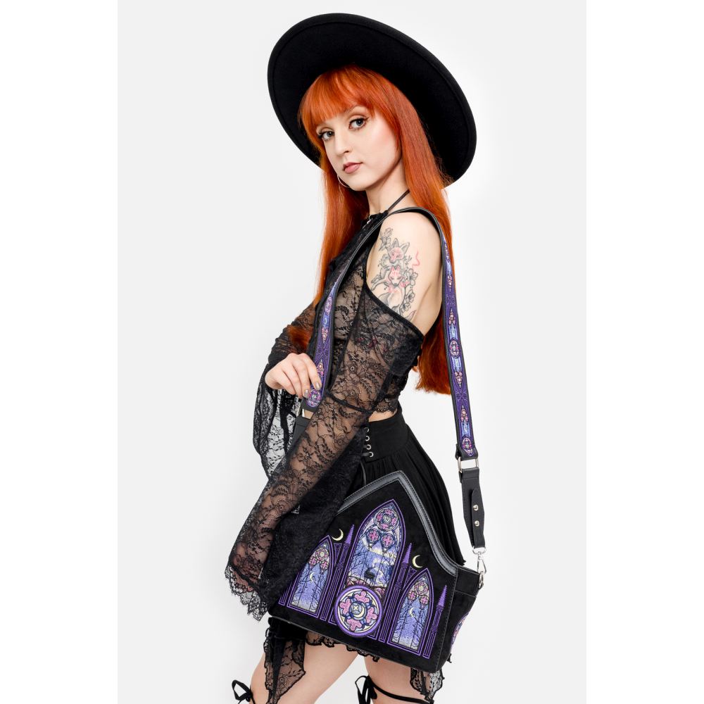 Restyle - Aurora Northern Lights Crossbody tas - Zwart